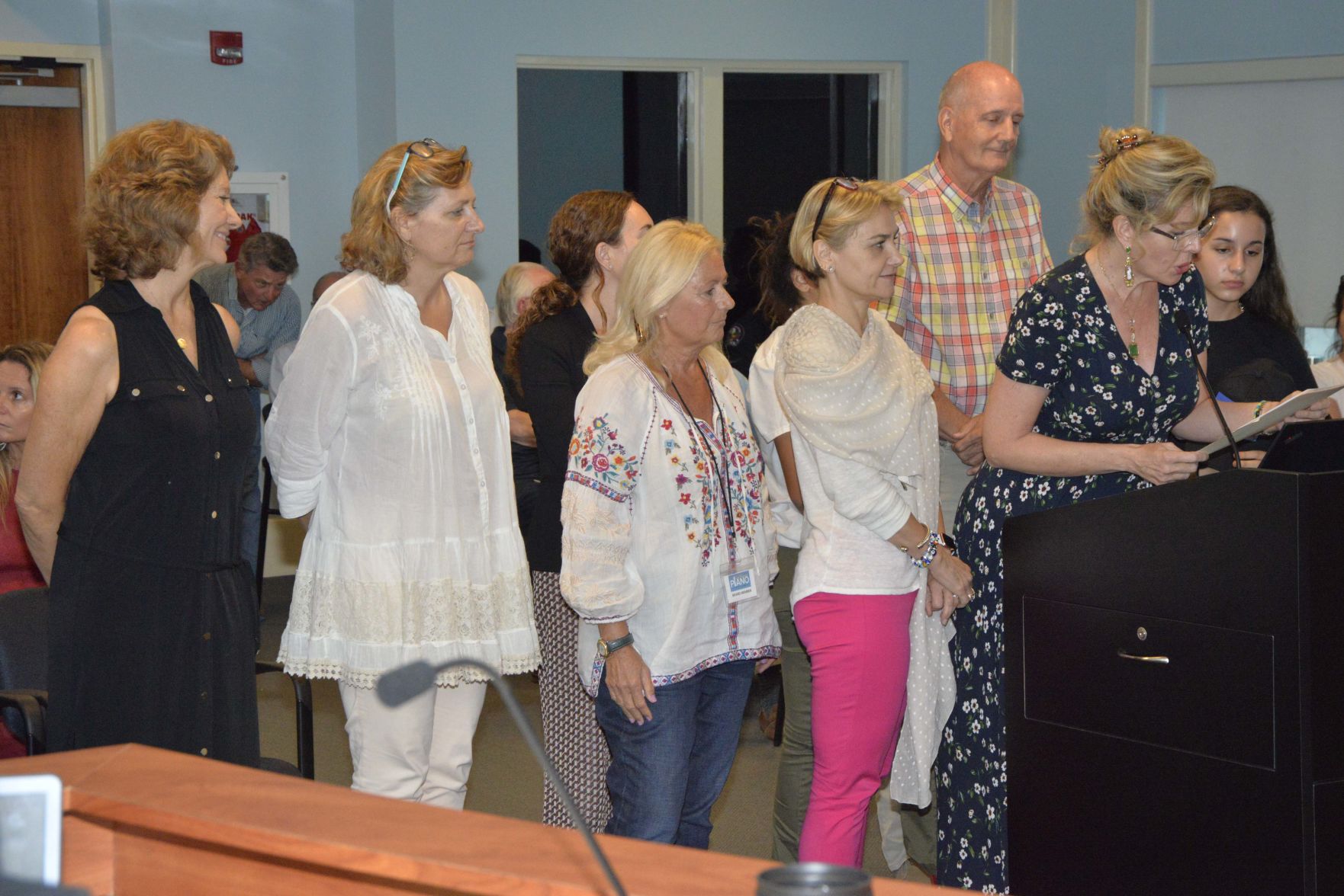 Amary Llifridegotto addresses the Village Council